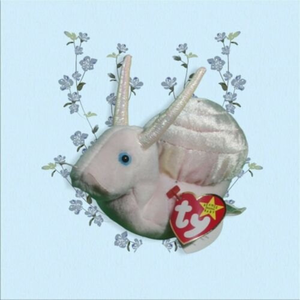 ❤ 1999 SWIRLY Tie-Dye SNAIL Ty® Beanie Babies 5th Gen Hang Tag 7th Gen Tush Tag!